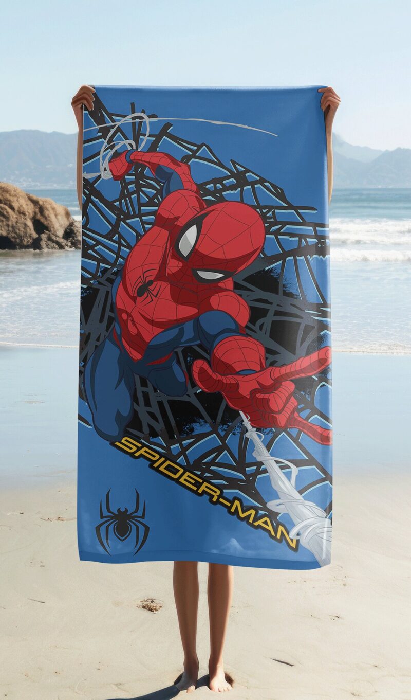 Web Shot 70 x 140 cm polyester badhanddoek van Spiderman, 70 x 140 cm