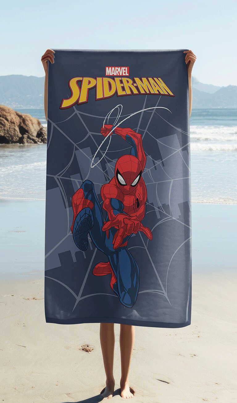 70 x 140 cm polyester badhanddoek van Spiderman, 70 x 140 cm