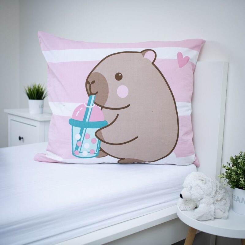 Sweet Home dekbedovertrek 140 x 200 cm van 100% katoen, Capybara 140 x 200 cm