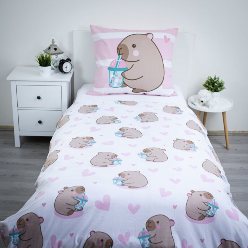 100% katoen dekbedset Capybara 140 x 200 cm van Sweet Home in 140 x 200 cm