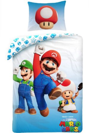 Mario dekbedovertrek 140 x 200 cm - Multicolor - 140 x 200 cm - 100% katoen - kussensloop 70 x 90 cm