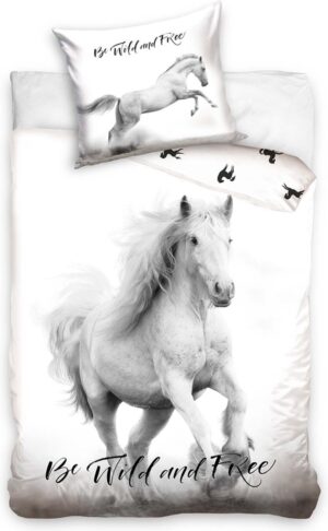 Animal Pictures dekbedovertrek Paard wit - Wit - 140 x 200 cm - 100% katoen