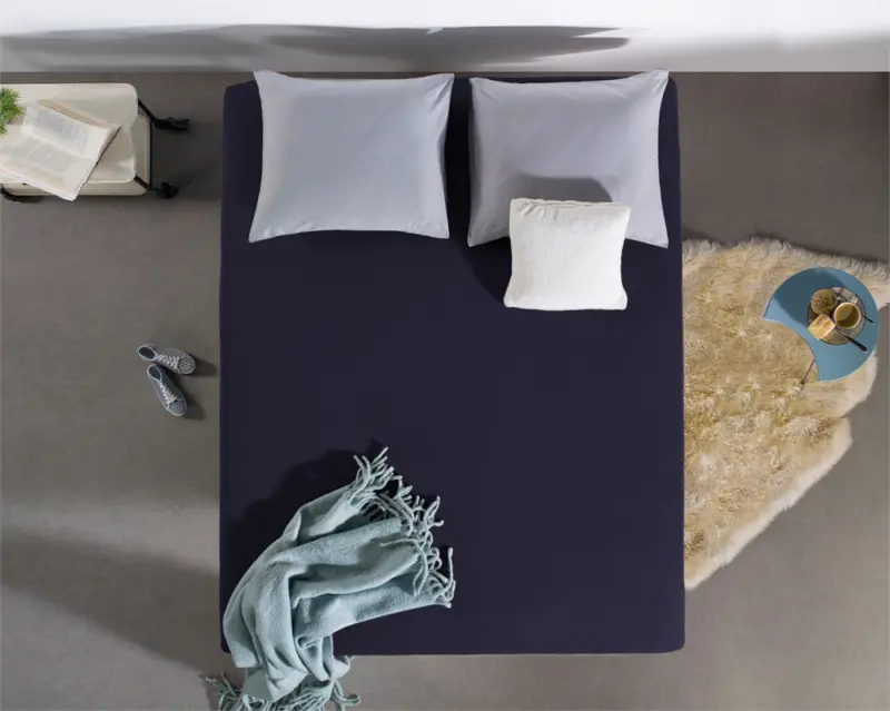 100% katoen hoeslaken Navy 140 x 200/220 cm van Dreamhouse in 140 x 200 cm