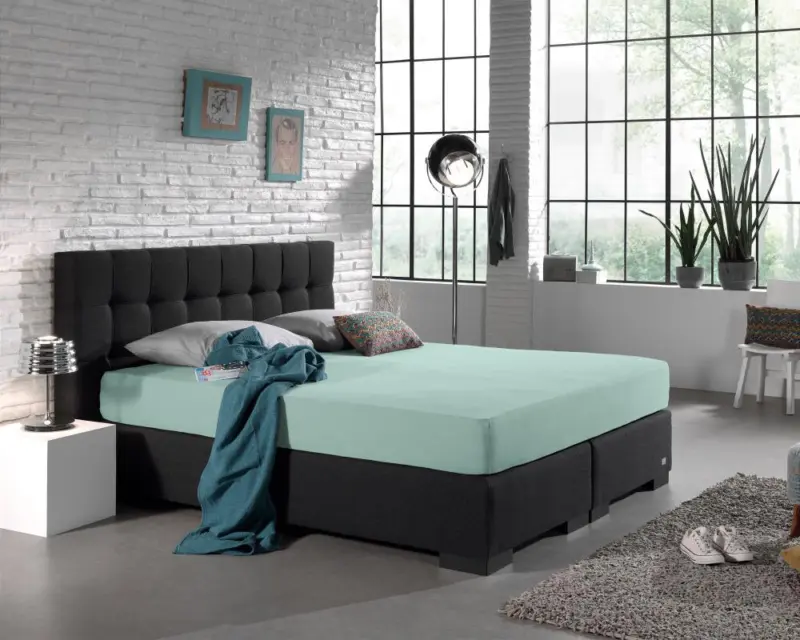 Dreamhouse Dubbel Jersey 220 gr. Hoeslaken Pastel Blauw 140 x 200/220