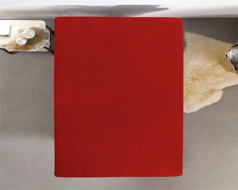 100% katoen hoeslaken Rood 140 x 200/220 cm van Dreamhouse in 140 x 200 cm