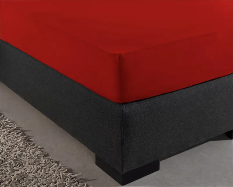 Hoeslaken Rood 140 x 200/220 cm 140 x 200 cm van Dreamhouse, Rood