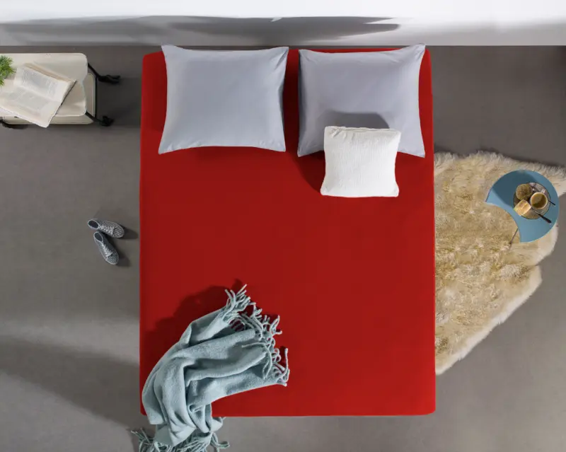 Rood 190/200 x 200/220 cm laken van Dreamhouse, 190 x 200 cm
