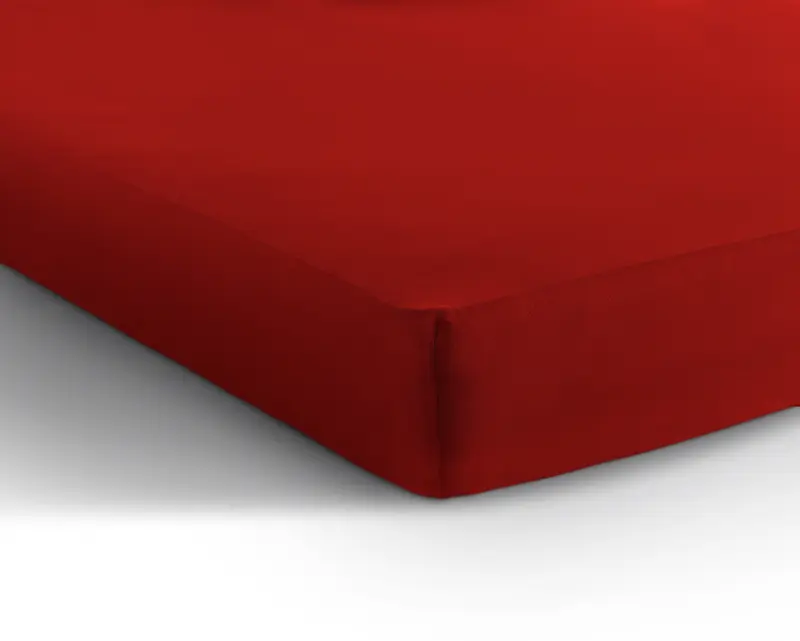 Dreamhouse laken 190 x 200 cm van 100% katoen, Rood 190/200 x 200/220 cm