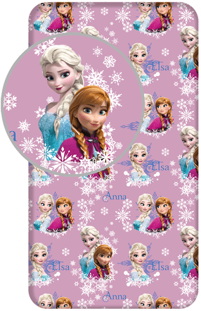 Frozen Anna and Elsa Hoeslaken Eenpersoons - 90 x 200 cm - Katoen