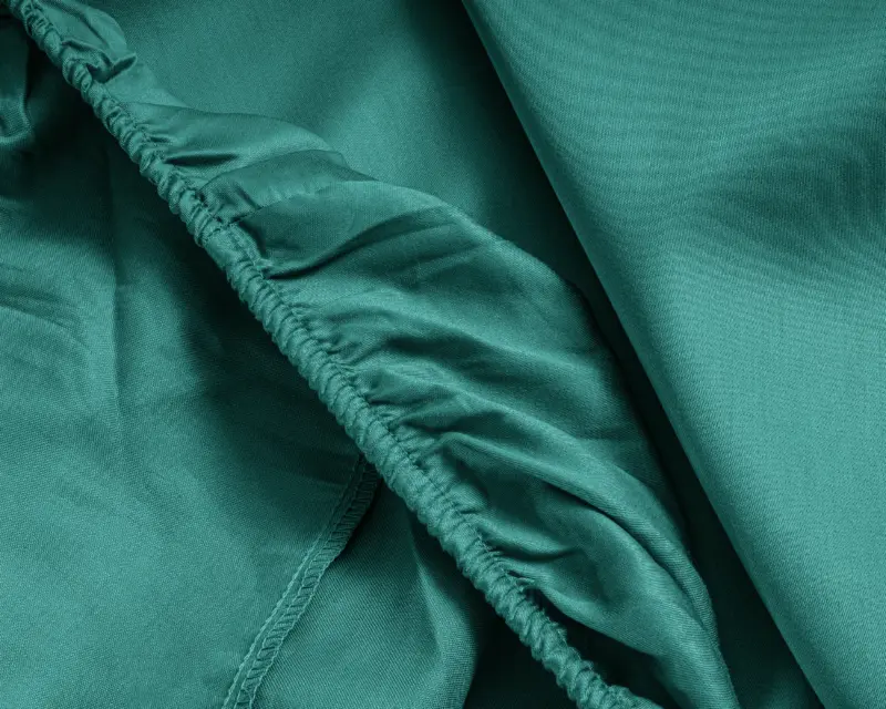 Primaviera Deluxe laken 180 x 200 cm van 100% katoen/satijn, Donker Groen 180 x 200 cm
