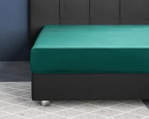 Primaviera Deluxe hoeslaken Donker Groen 90 x 200 cm - Donker Groen - 90 x 200 cm - 100% katoen/satijn
