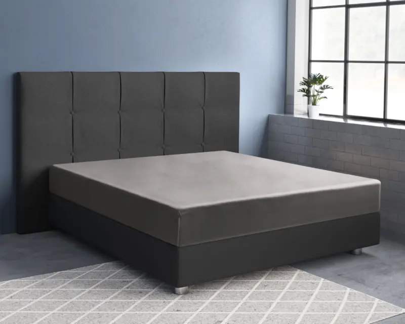 Primaviera Deluxe hoeslaken Grijs 80 x 200 cm - Grijs - 80 x 200 cm - 100% katoen/satijn