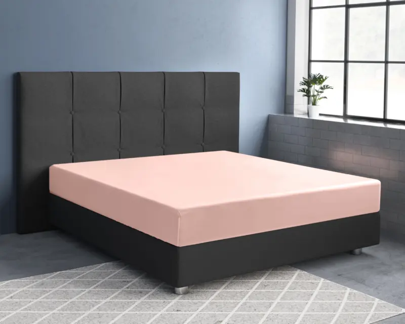 Primaviera Deluxe hoeslaken Roze 70 x 200 cm - Roze - 70 x 200 cm - 100% katoen/satijn