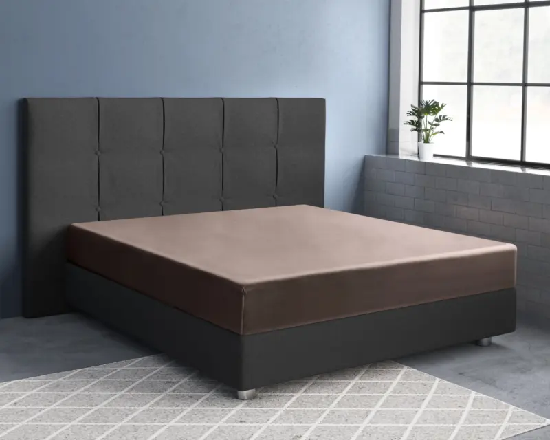 Primaviera Deluxe Satijnen Hoeslaken Taupe 160 x 200 cm