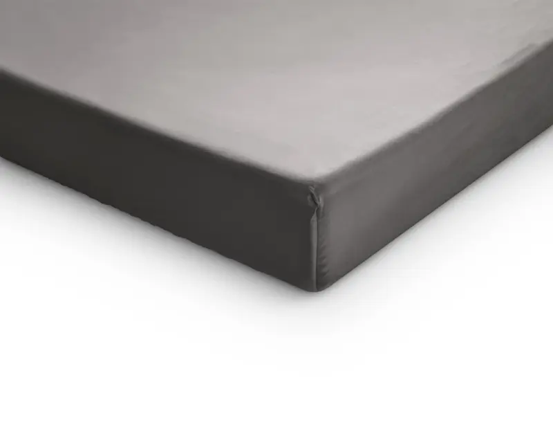 Hoeslaken Grijs 140 x 200 cm 140 x 200 cm van Primaviera Deluxe, Grijs - 100% katoen/satijn