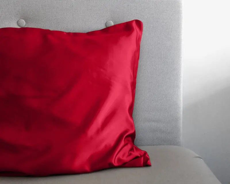 Sleeptime kussensloop Rood cm - Rood - 100% Microvezel glanssatijn
