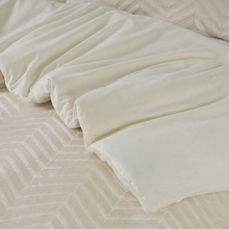 Sleeptime Chevron Teddy Créme 240 x 220