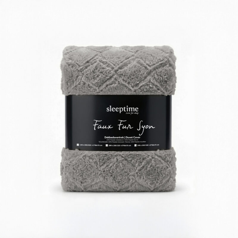 Faux Fur Syon Grijs 240 x 200/220 Sleeptime