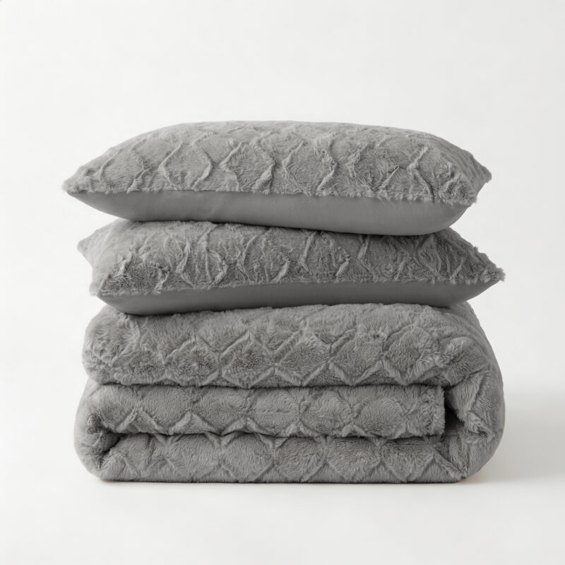 Sleeptime Faux Fur Syon Grijs 240 x 200/220 cm