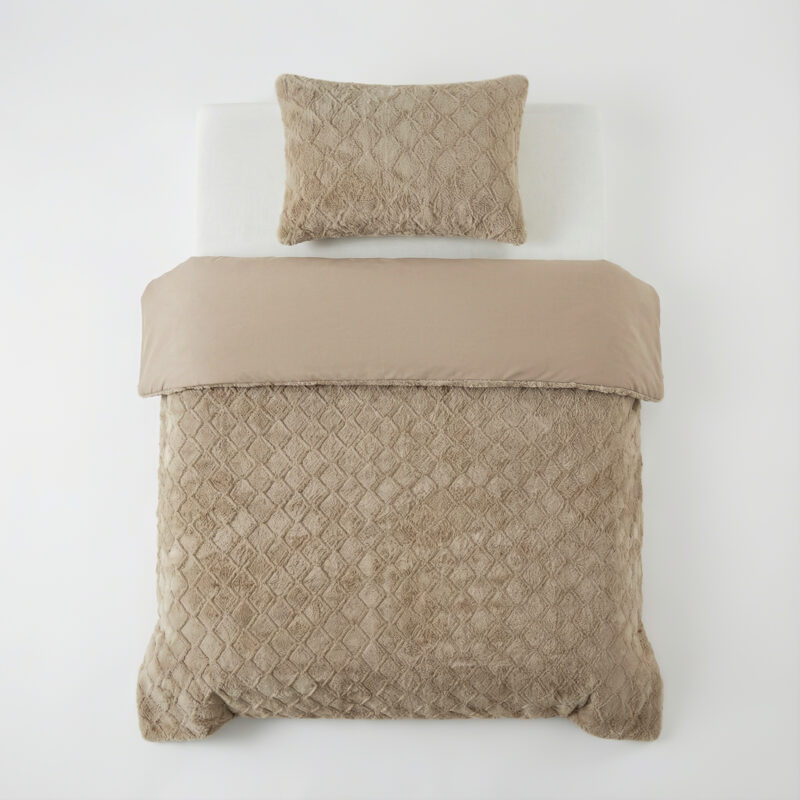 Sleeptime Faux Fur Syon Taupe 140 x 200/220 cm