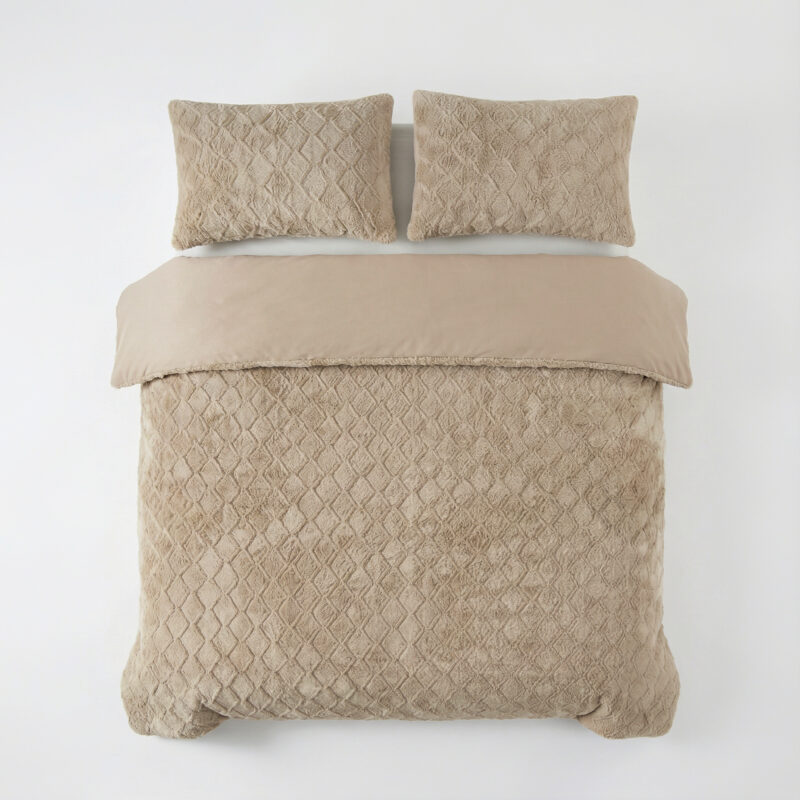 Sleeptime Faux Fur Syon Taupe 200 x 200/220 cm