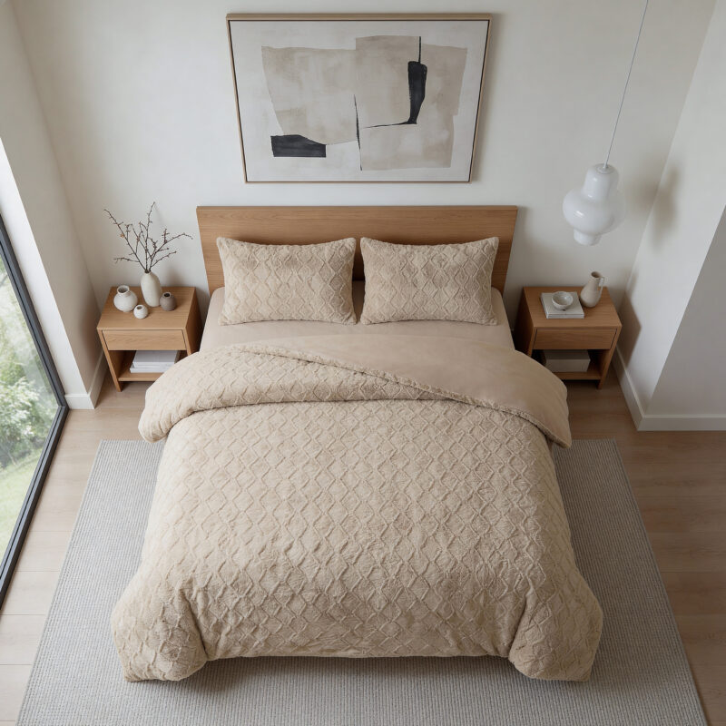 Faux Fur Syon Taupe 240 x 200/220