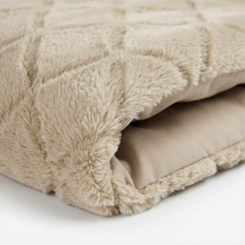 Sleeptime Faux Fur Syon Taupe 240 x 220