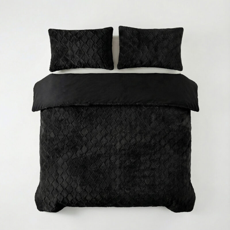 Sleeptime Faux Fur Syon Zwart 200 x 200/220 cm