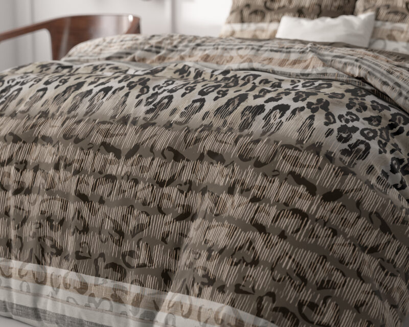 Tiger leopard Taupe 200 x 220