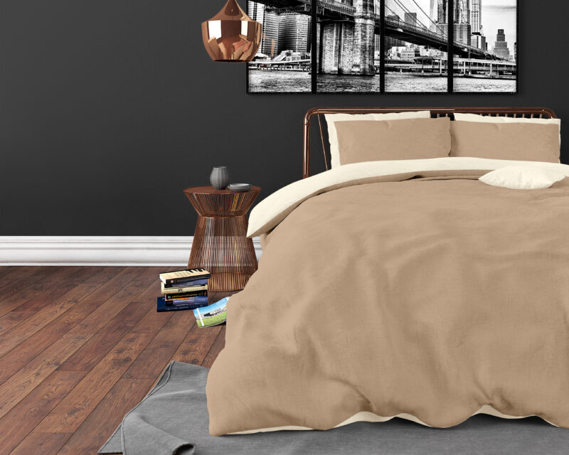 Sleeptime Twin Face Creme/Taupe 240 x 200/220 cm