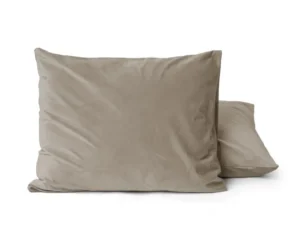 Grijs - Sleeptime kussen - Taupe - 100% Velvet