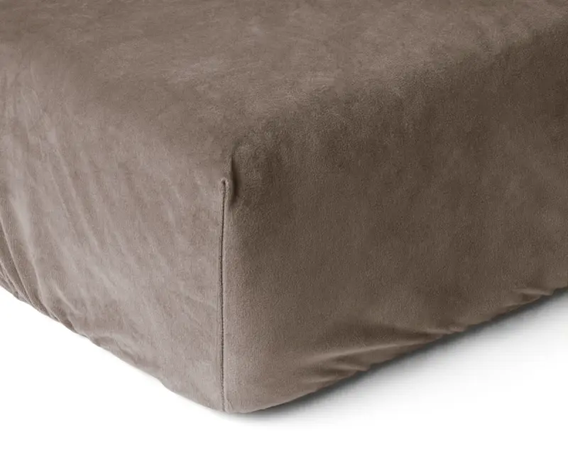 Hoeslaken Taupe 140 x 200 cm 140 x 200 cm van Sleeptime, Taupe - 100% Velvet Polyester