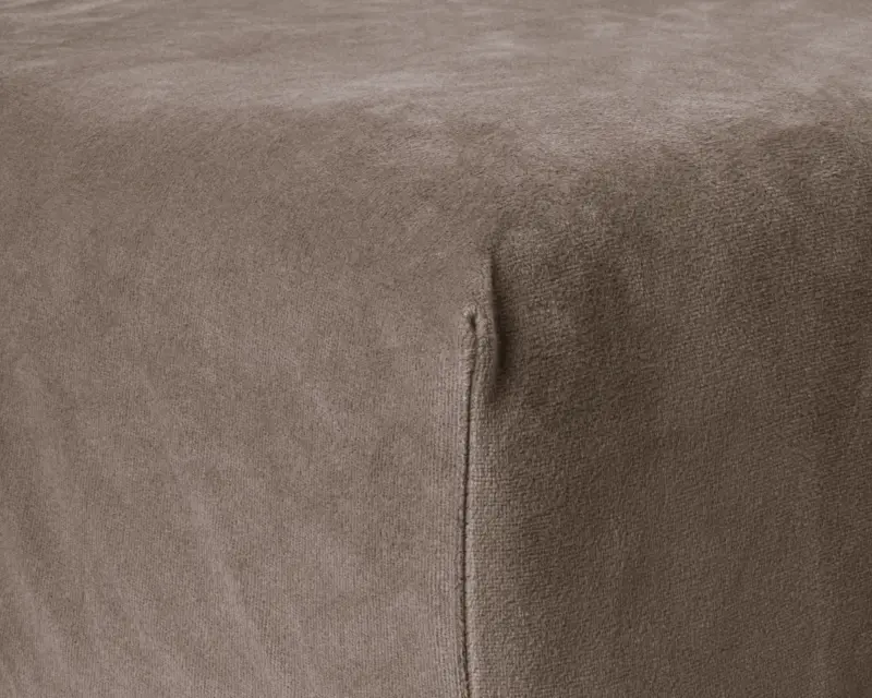 Sleeptime laken 90 x 200 cm van 100% Velvet Polyester, Taupe 90 x 200 cm