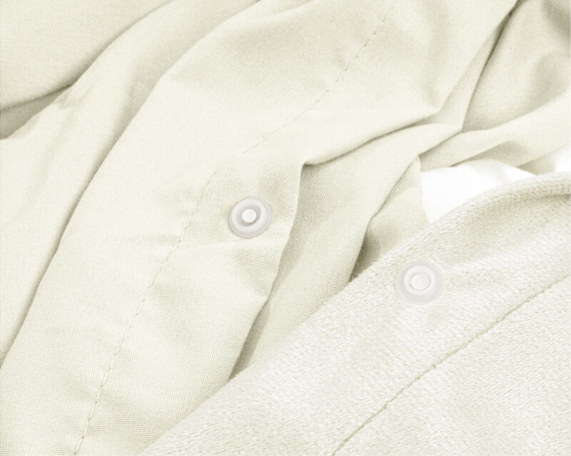 Sleeptime Velvet Uni Dekbedovertrek Creme 200 x 220