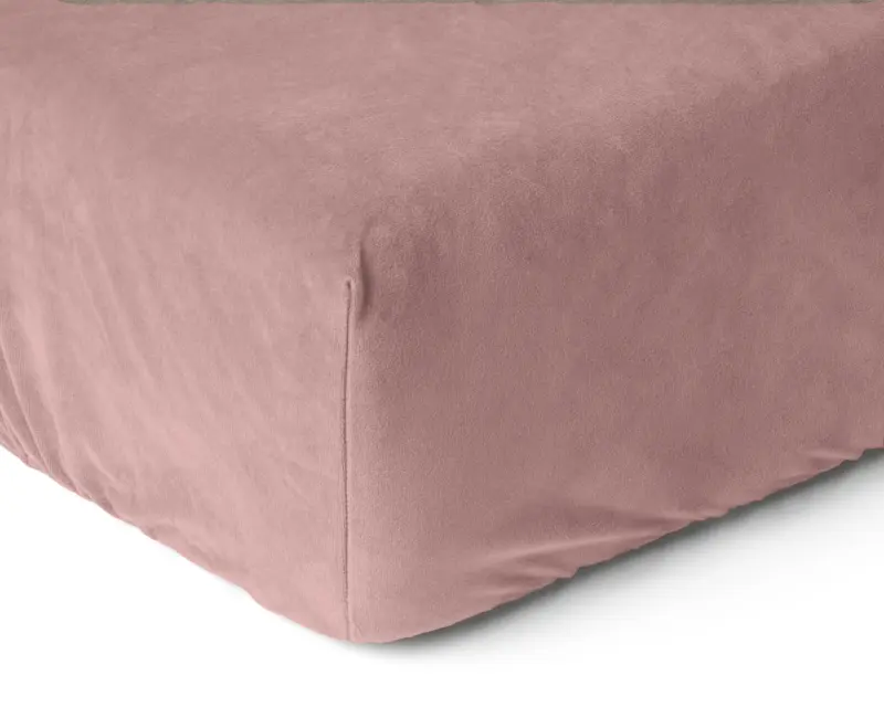 Sleeptime laken 90 x 200 cm van 100% Velvet Polyester, Oud Roze 90 x 200 cm