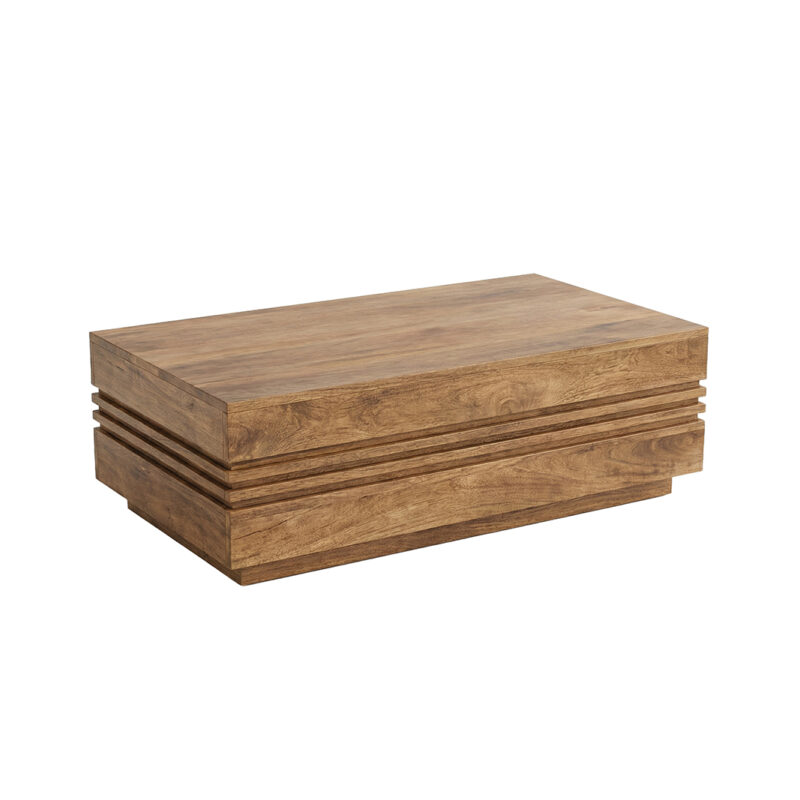 LABEL51 Salontafel Notch - Nature Smooth - Mangohout - 110 cm