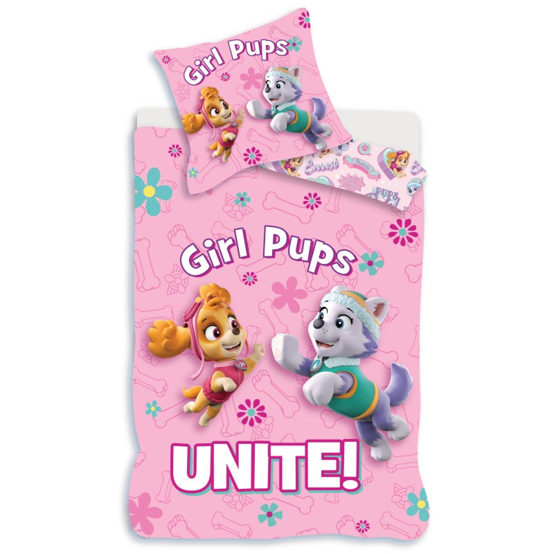 Paw Patrol dekbedovertrek Unite 140 x 200 cm - Roze - 140 x 200 cm - 100% katoen