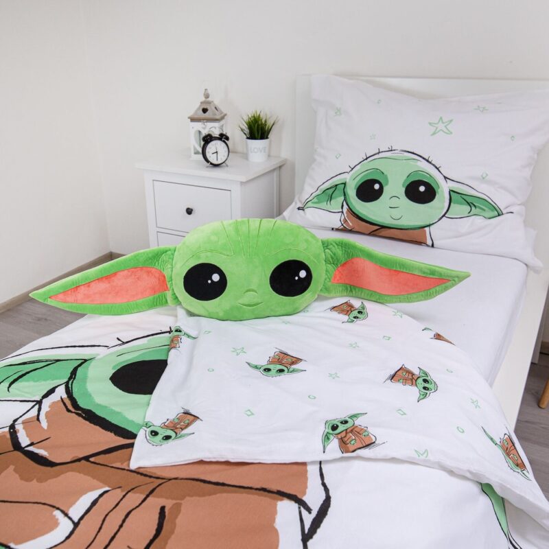 Star Wars dekbedovertrek Baby Yoda - Multicolor - 140 x 200 cm - 100% katoen - kussensloop 70 x 90 cm