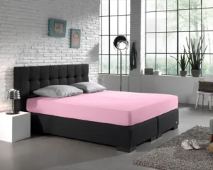 Dreamhouse hoeslaken Roze 140 x 200/220 cm - Roze - 140 x 200 cm - 100% katoen