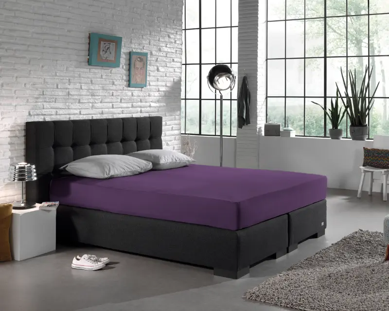 Dreamhouse Enkel Jersey 135 gr. Hoeslaken Paars 140 x 200