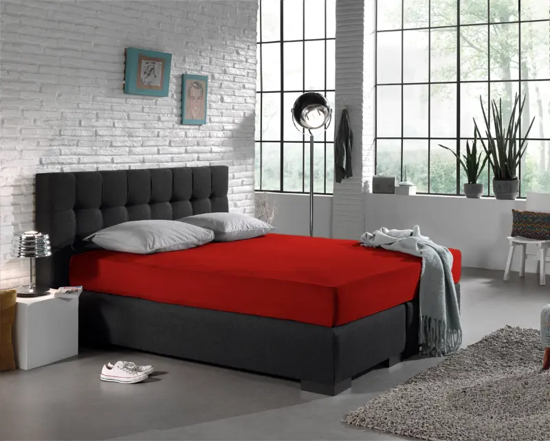Dreamhouse Enkel Jersey 135 gr. Hoeslaken Rood 140 x 200