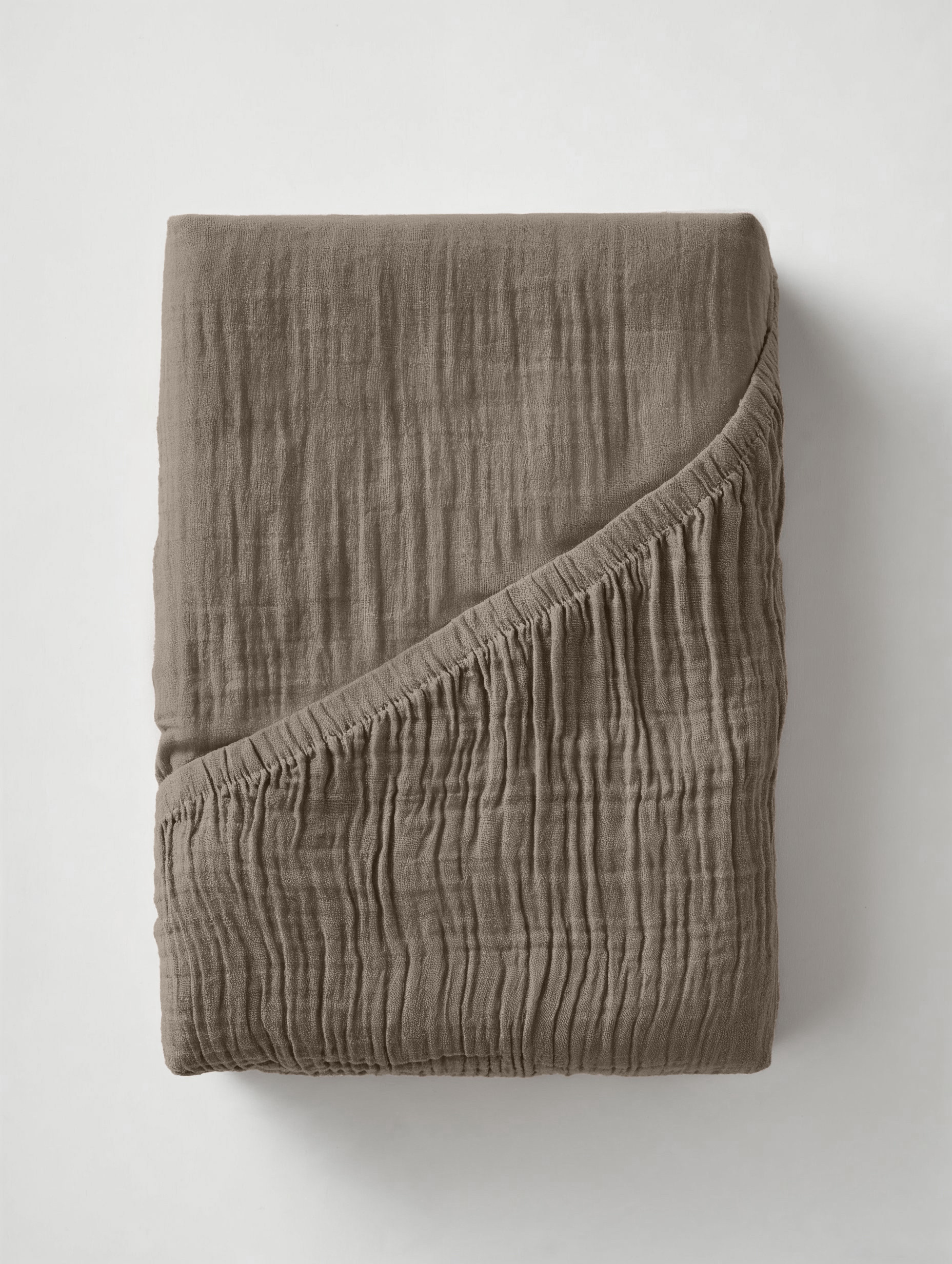 Hoeslaken Mousseline Taupe 140 x 200 + 30