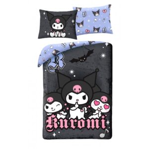 Hello Kitty dekbedovertrek 140x200 cm - Zwart - 140 x 200 cm - Polyester