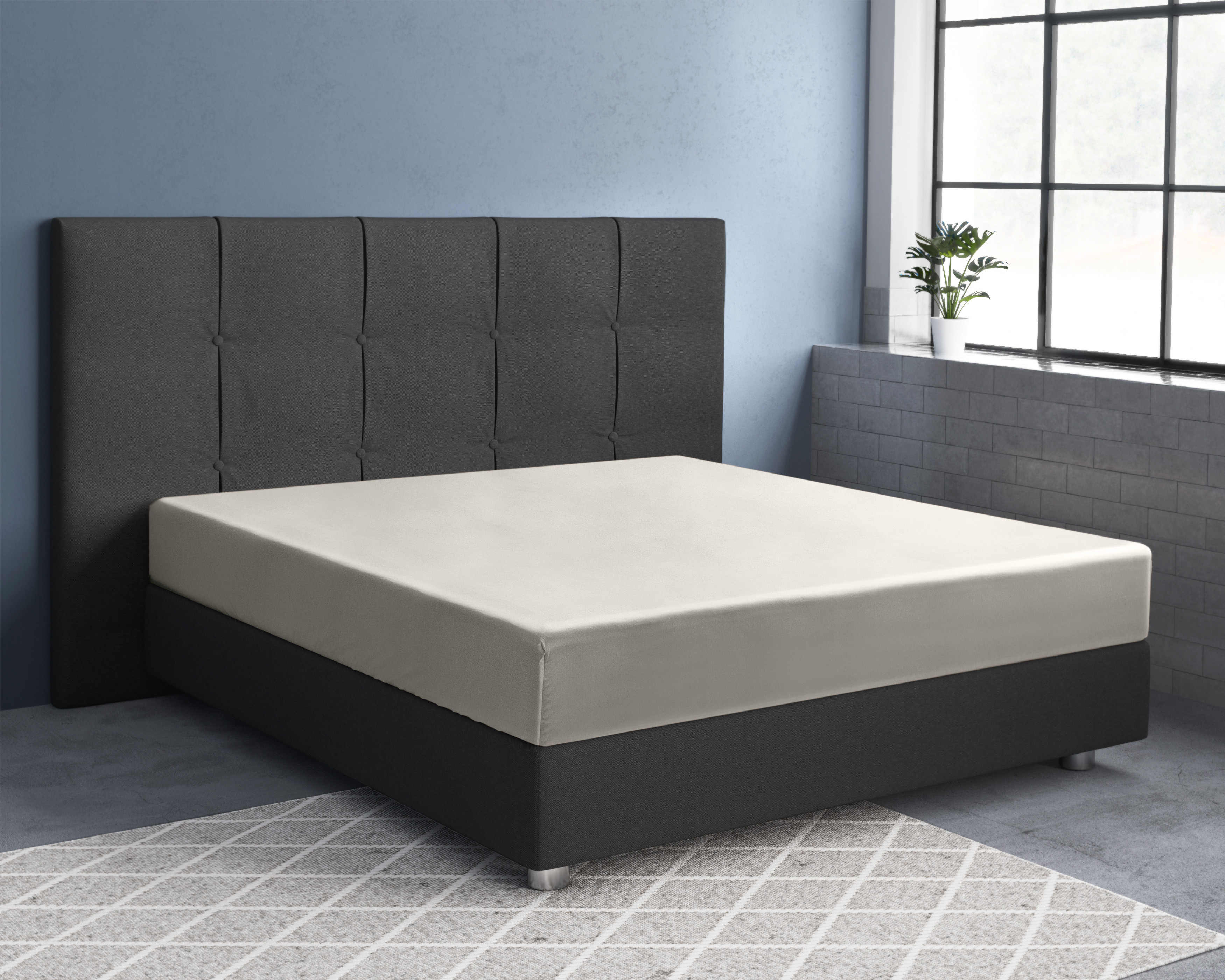 Satijnen Hoeslaken Creme 70 x 200