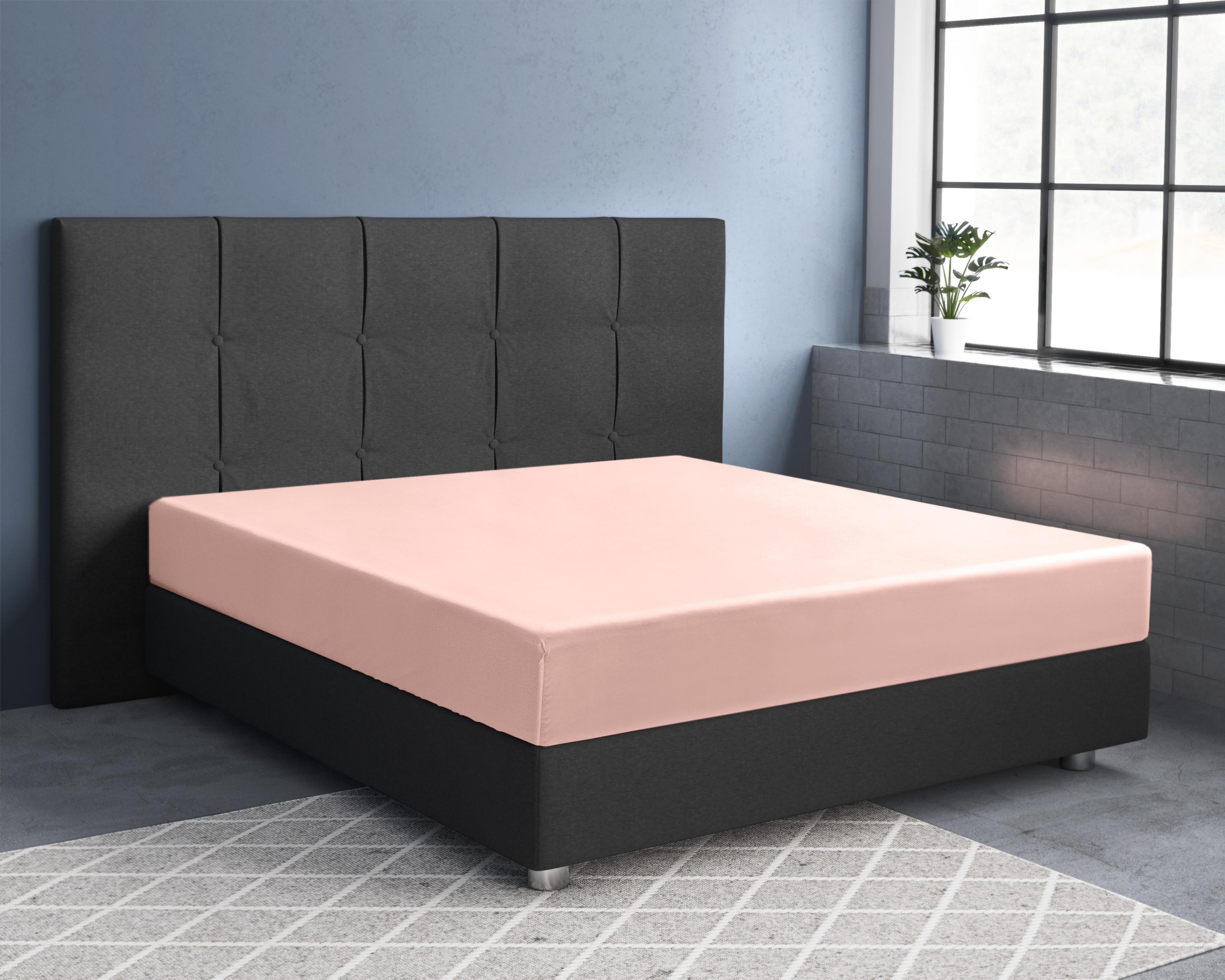 Satijnen Hoeslaken Roze 80 x 200