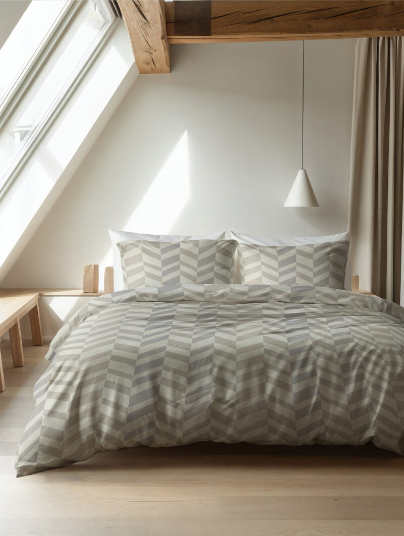 Chevron Beige/Zand 200 x 200/220 Sleeptime