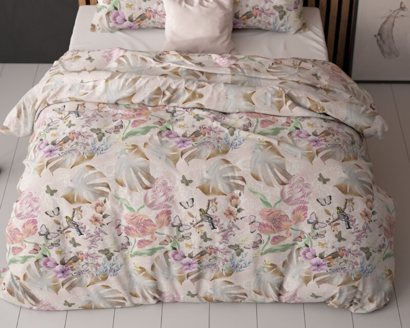 Sleeptime bed 140 x 220 cm van Katoen/Polyester - Roze