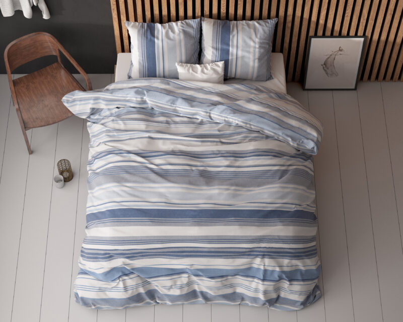 Sleeptime Stripy Blauw 200 x 200/220 cm
