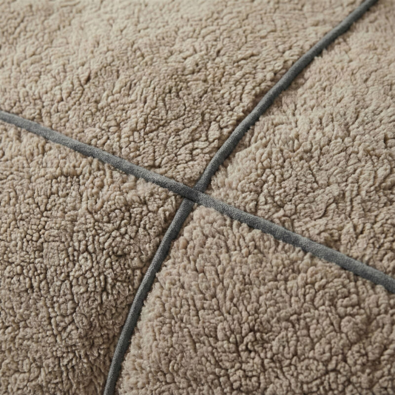 Teddy Trim Donker Taupe 140 x 200/220 Sleeptime