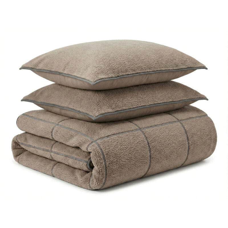 Teddy Trim Donker Taupe 140 x 200/220